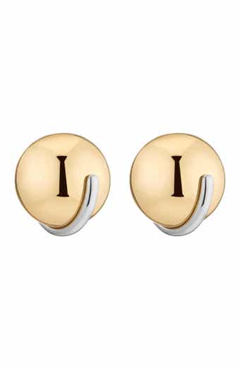 Jane Two-Tone Oversize Stud Earrings