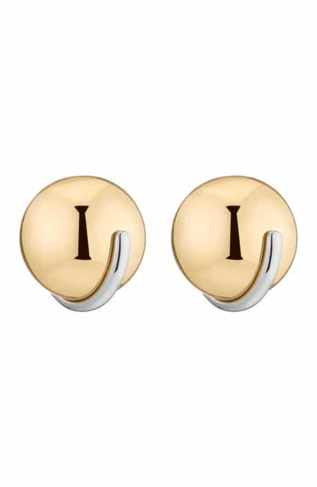 Jane Two-Tone Oversize Stud Earrings