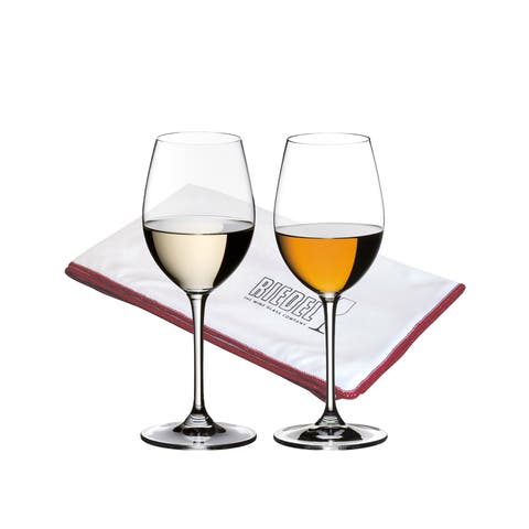 Vinum Sauvignon Blanc 2 Piece Wine Glass Set With Polishing Cloth