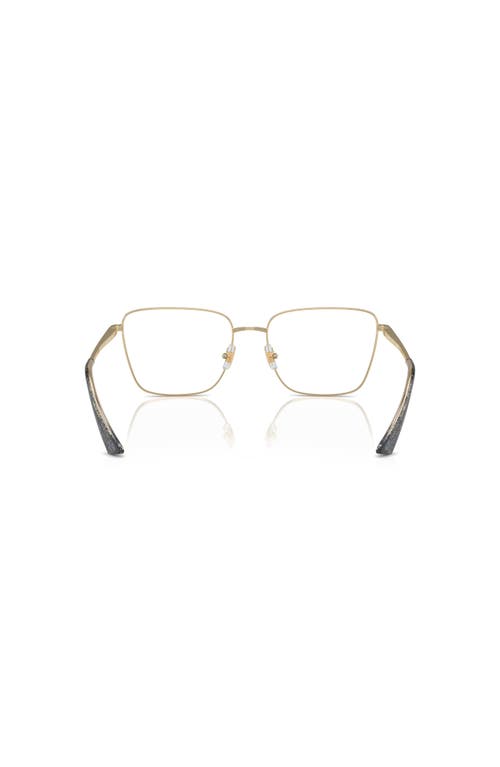 Jimmy Choo 55mm Rectangle Optical Glasses In Gold