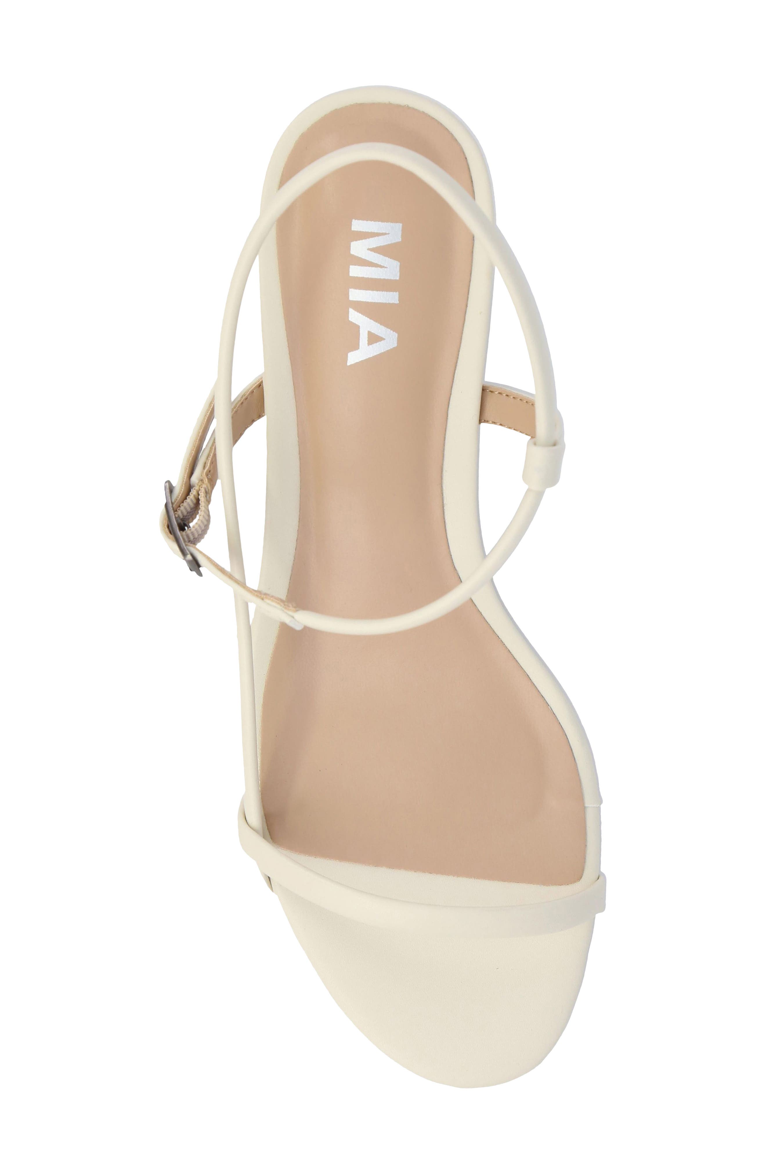 Meleani Ankle Strap Kitten Heel Sandal, Alternate, color, BONE