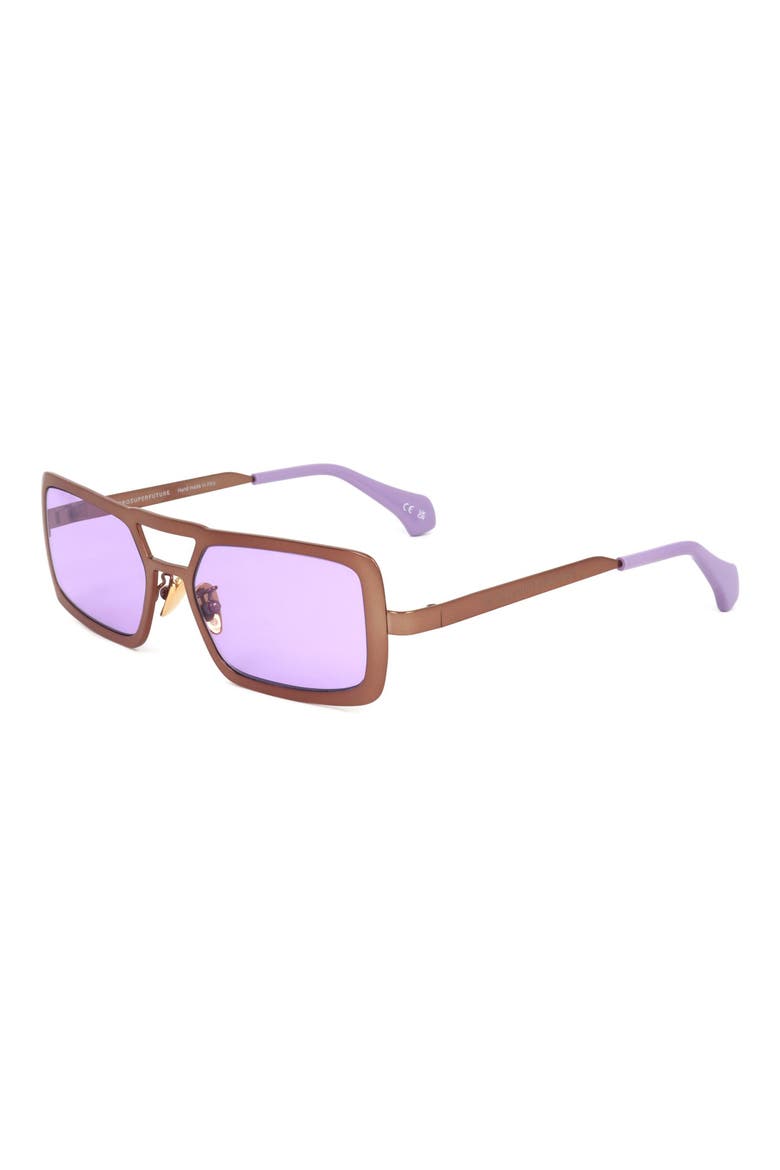 52mm Square Sunglasses, Alternate, color, BROWN