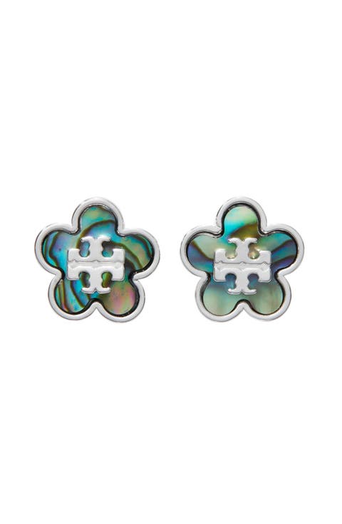 Forget Me Not Enamel Stud Earrings