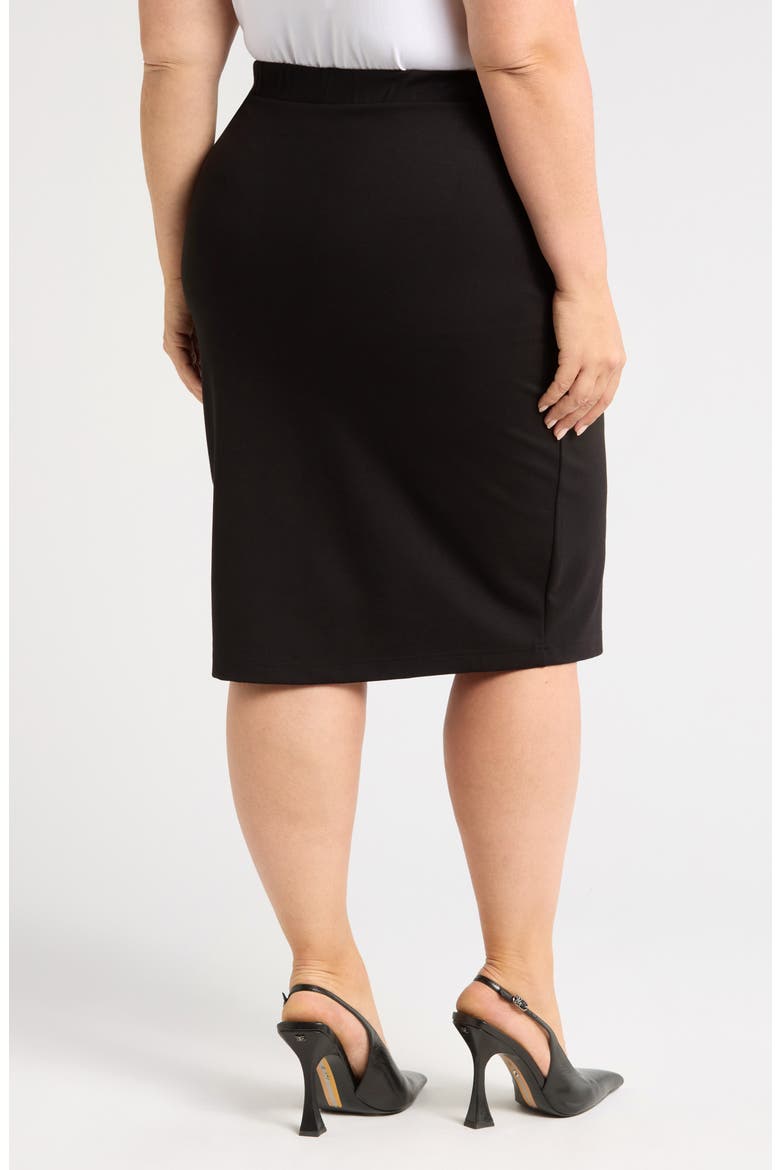 Danube Stretch Ponte Skirt, Alternate, color, BLACK