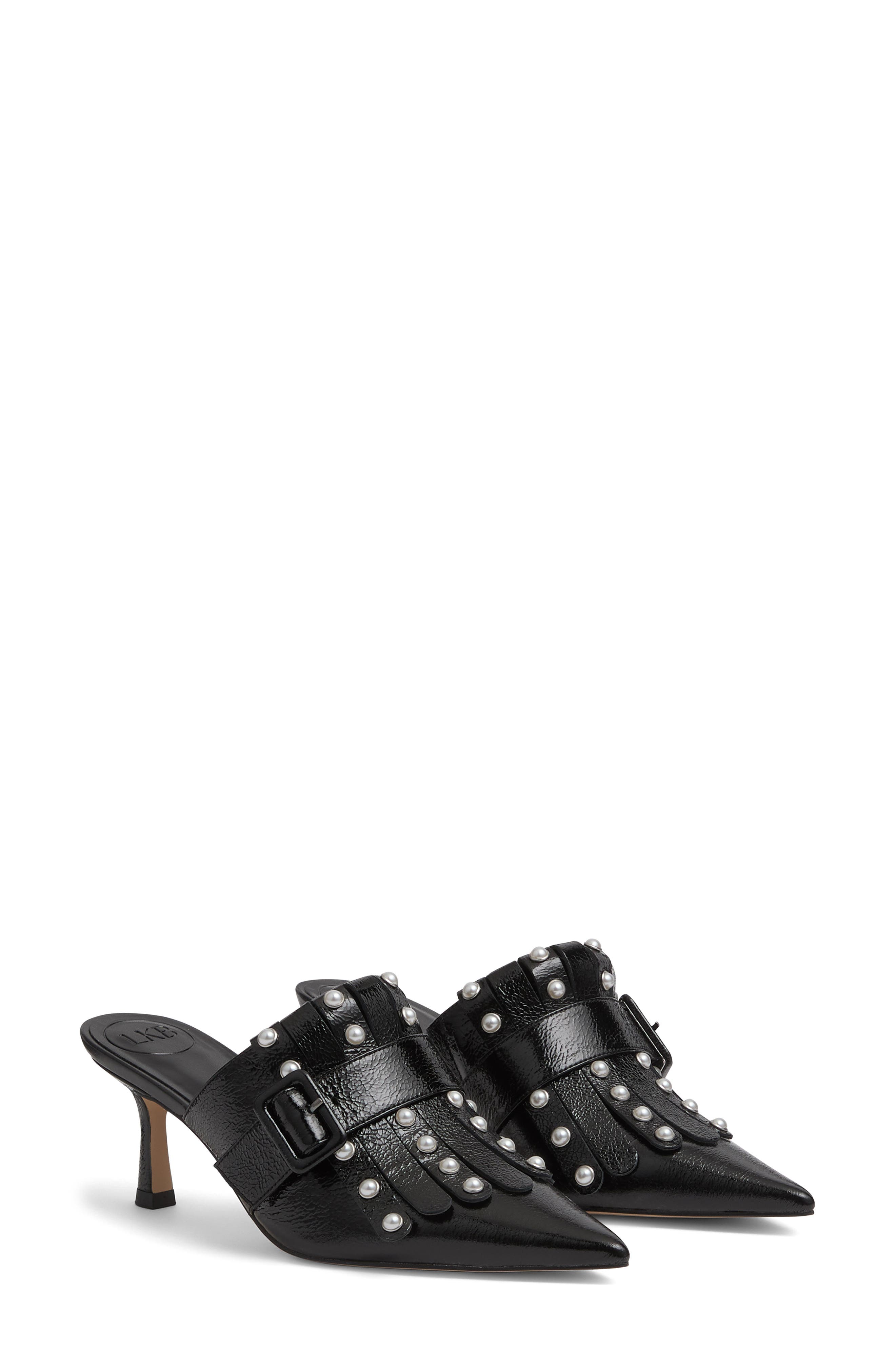 LK Bennett Studded Mule, Main, color, Black