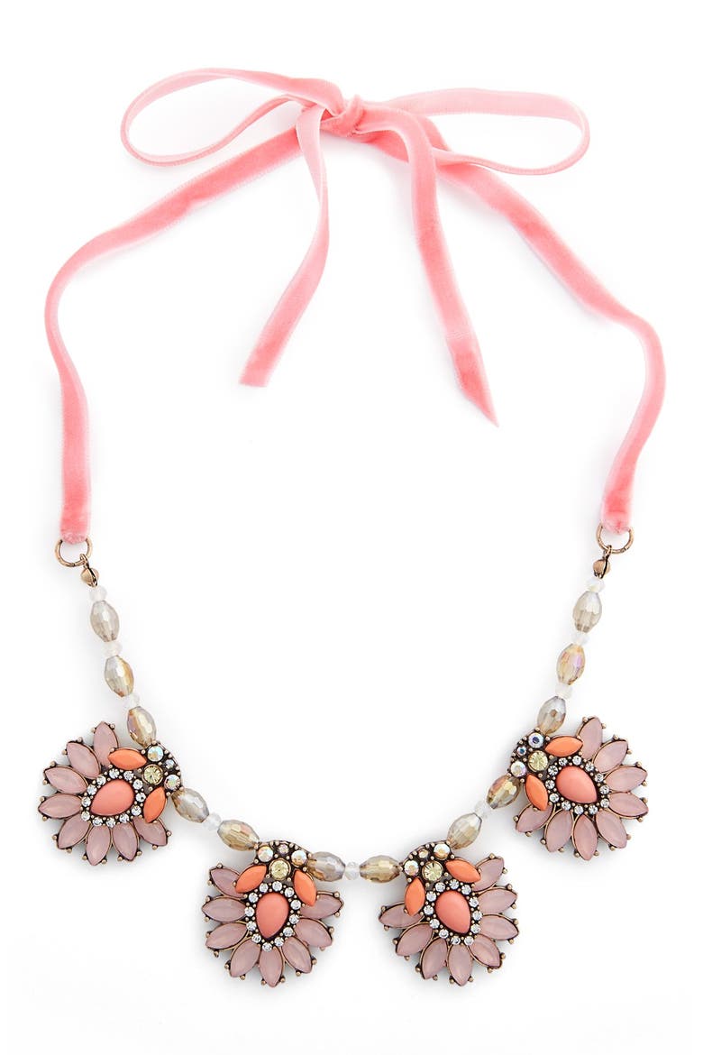 Statement Necklace, Main, color, PEACH
