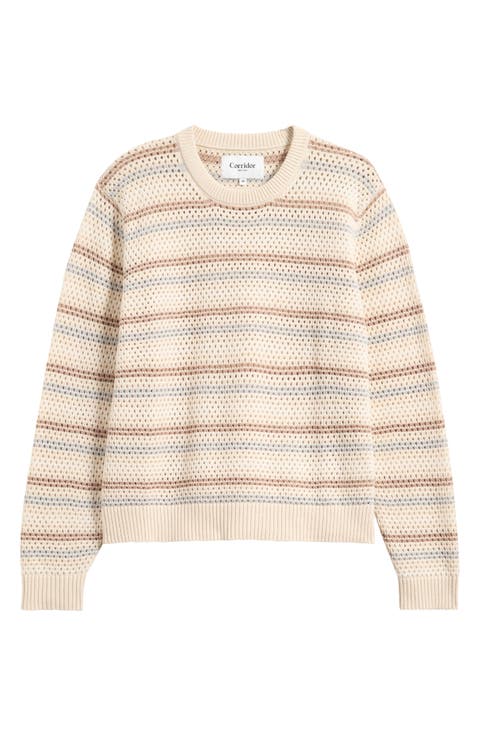 Stripe Pima Cotton & Linen Sweater