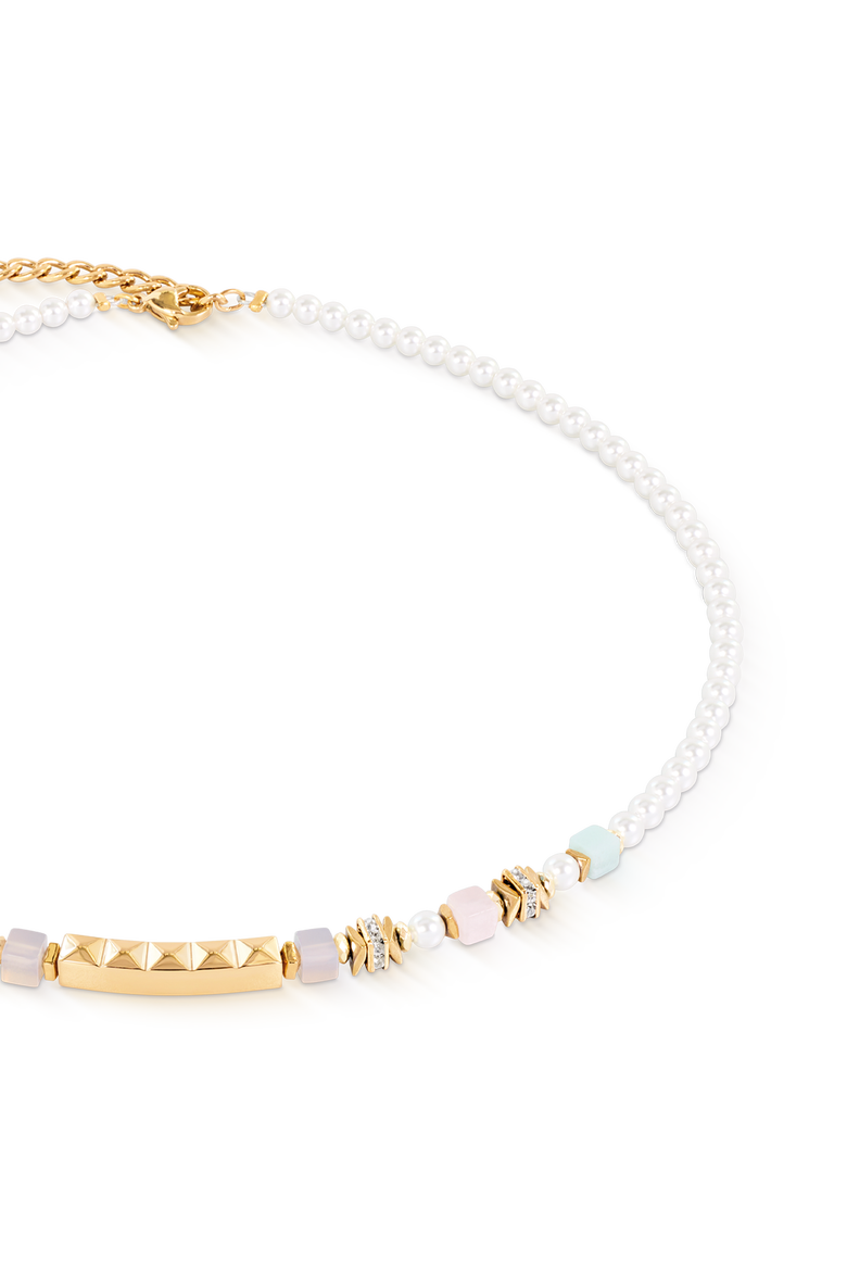 Beads & Pearls Spike Necklace, Alternate, color, Pastel