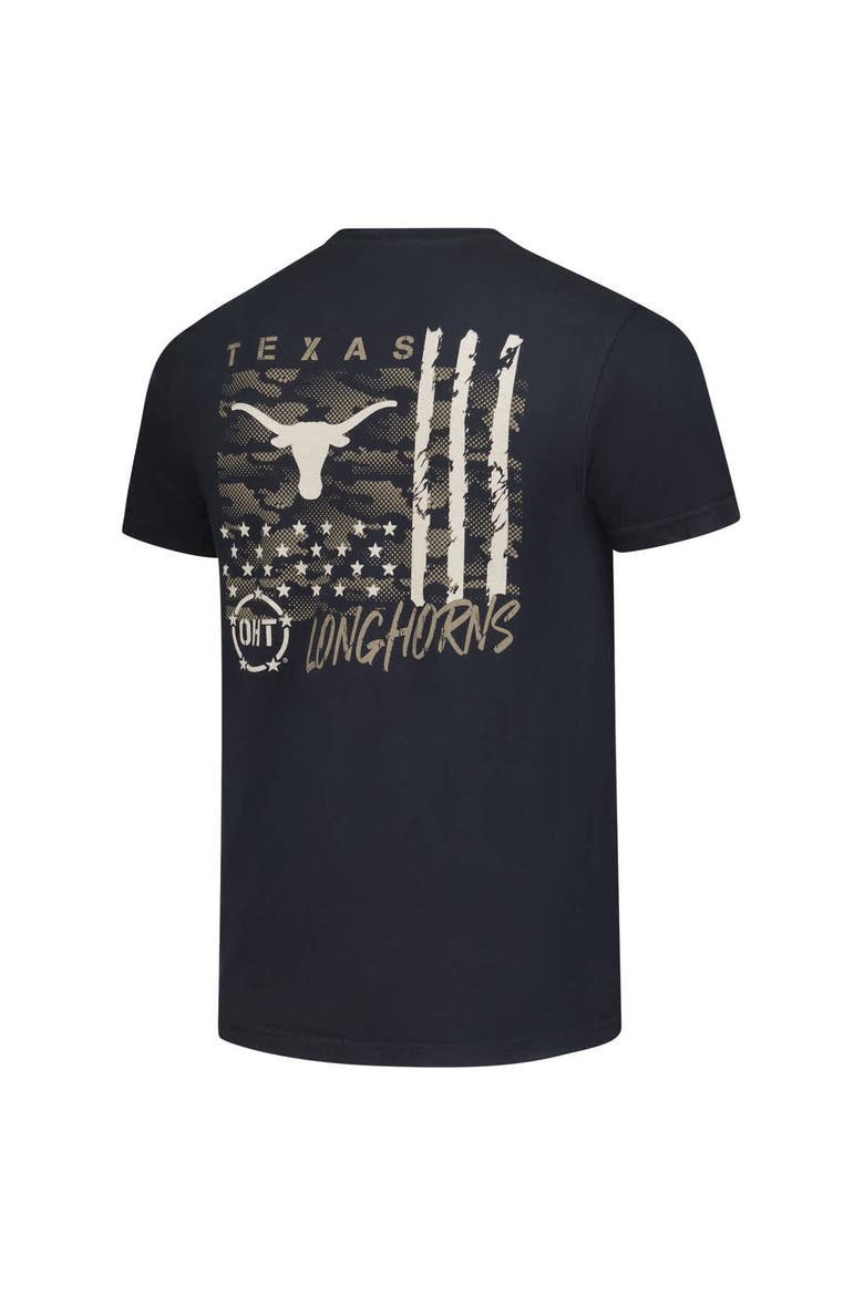 Men's  Black Texas Longhorns Comfort Colors OHT Camo Overlay T-Shirt, Alternate, color, Black