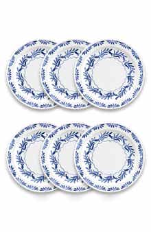 TarHong Set of Six Azul Melamine Plates