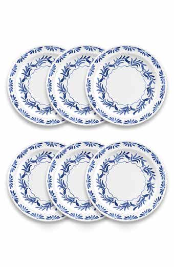 Set of Six Azul Melamine Plates