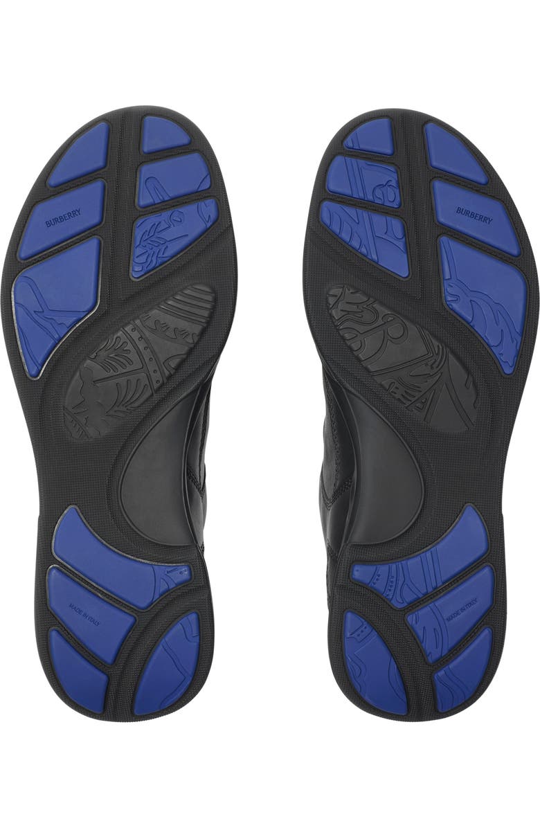 Burberry Leather Matrix Sneakers, Alternate, color, Black