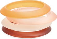 Open Edit Set of 4 Ombré Resin Bangle Bracelets