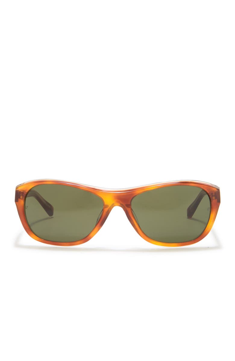 Linda Farrow 57mm Oval Sunglasses, Alternate, color, 
