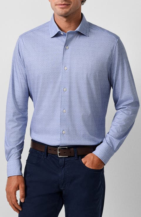 Geometric Printed Pima Cotton Shirt