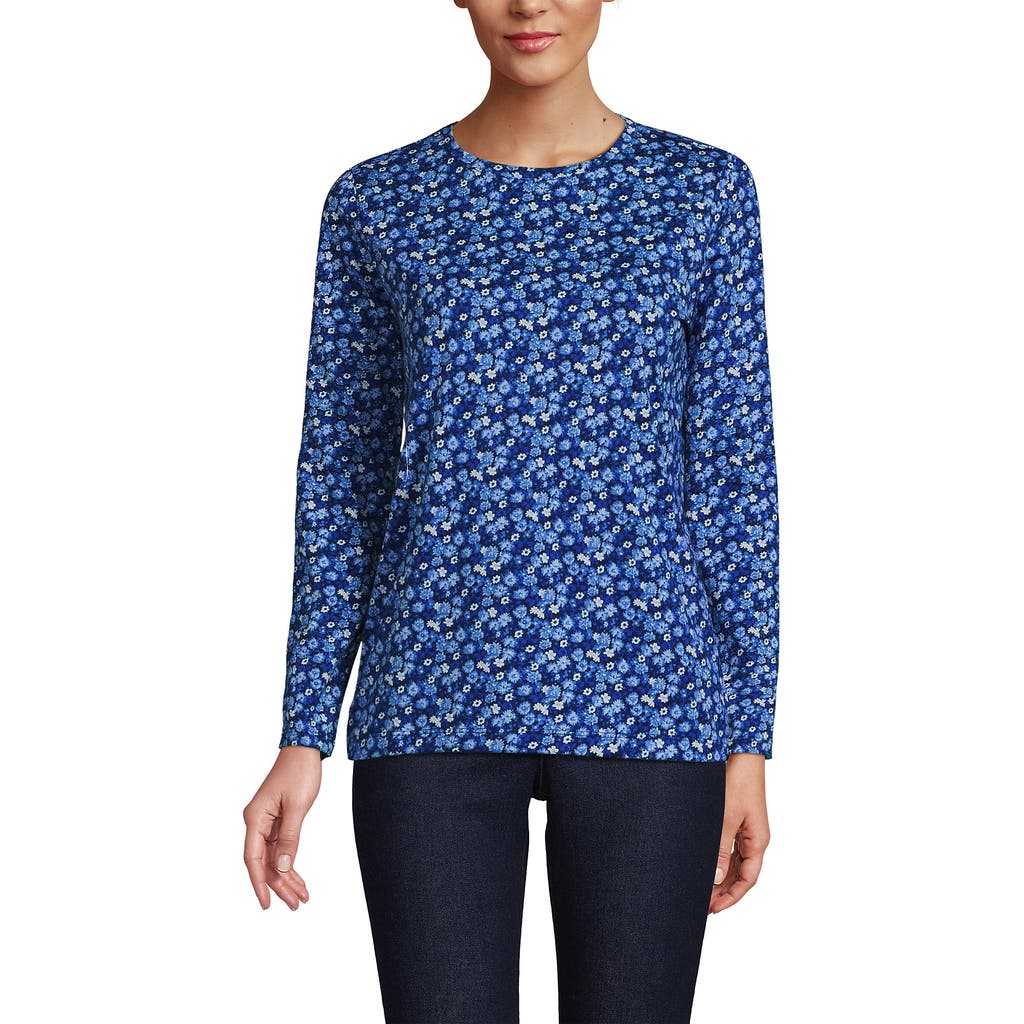 Lands' End Relaxed Supima Cotton Long Sleeve Crew Neck T-shirt