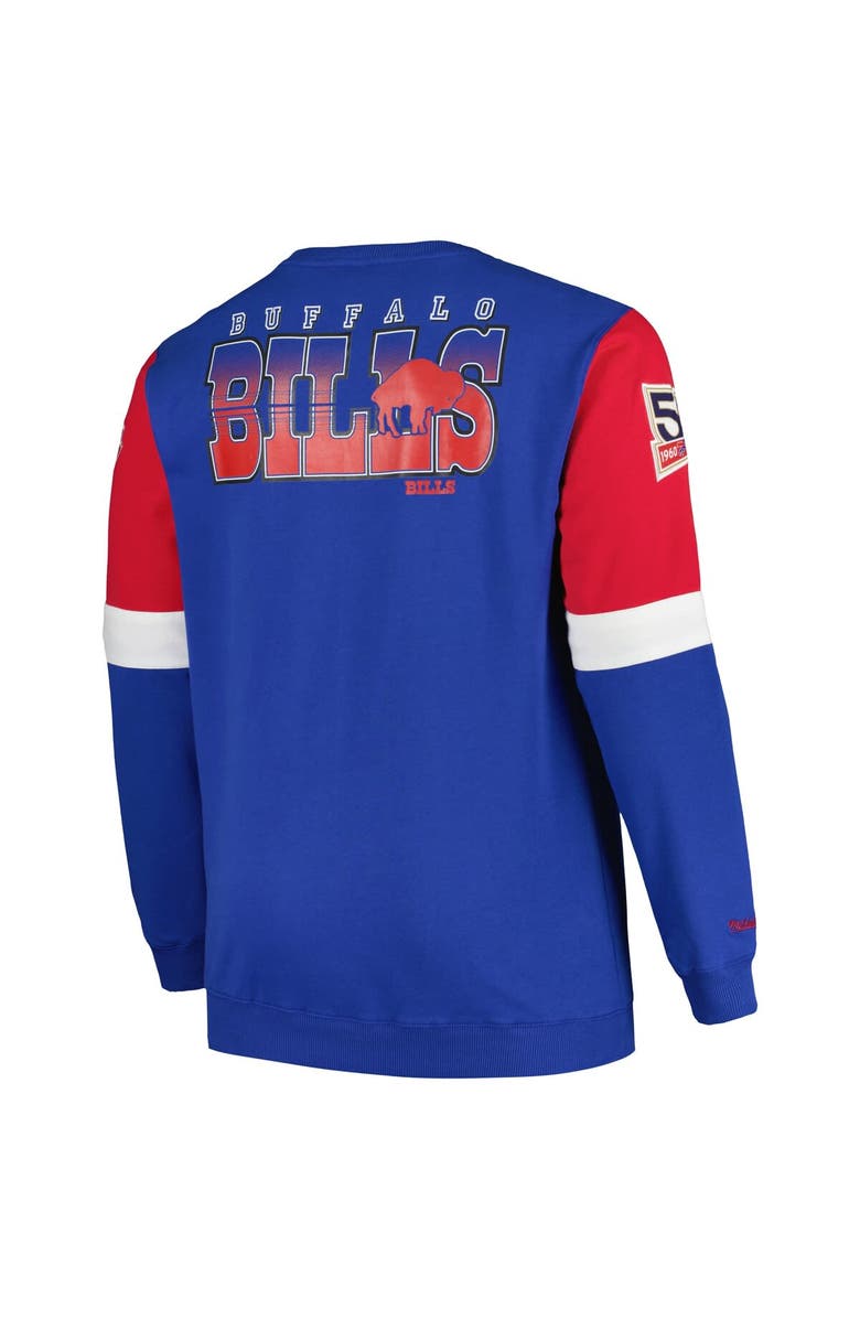 Mitchell & Ness Men's Mitchell & Ness Royal Buffalo Bills Big & Tall Fleece Pullover Sweatshirt, Alternate, color, Royal