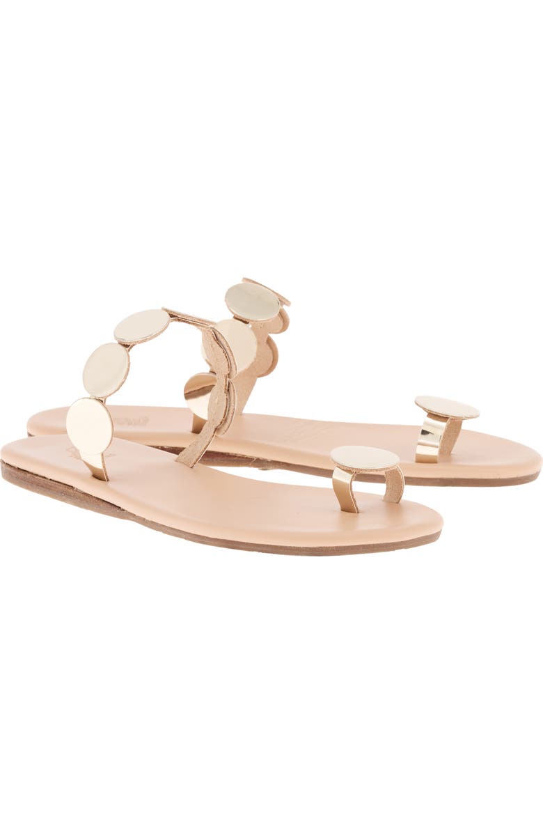 Ancient Greek Sandals Dirki Discs Sandal, Main, color, Gold