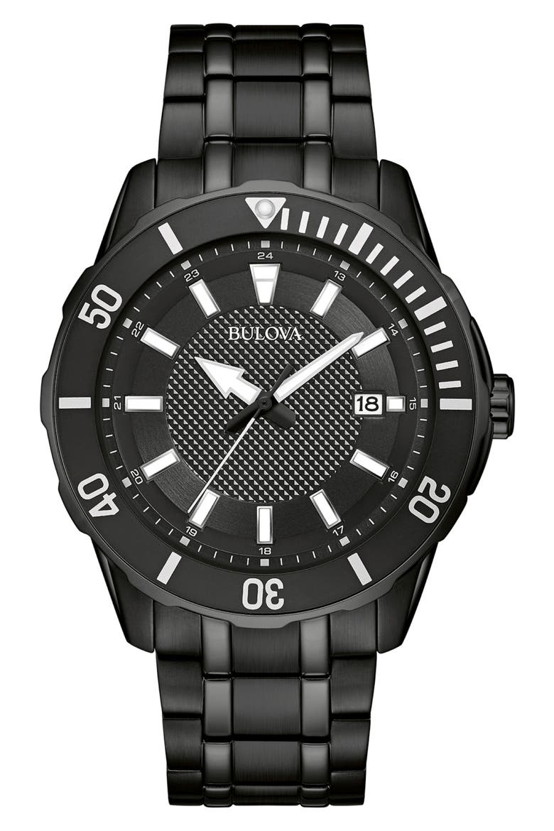 Bracelet Watch, 43mm, Main, color, BLACK
