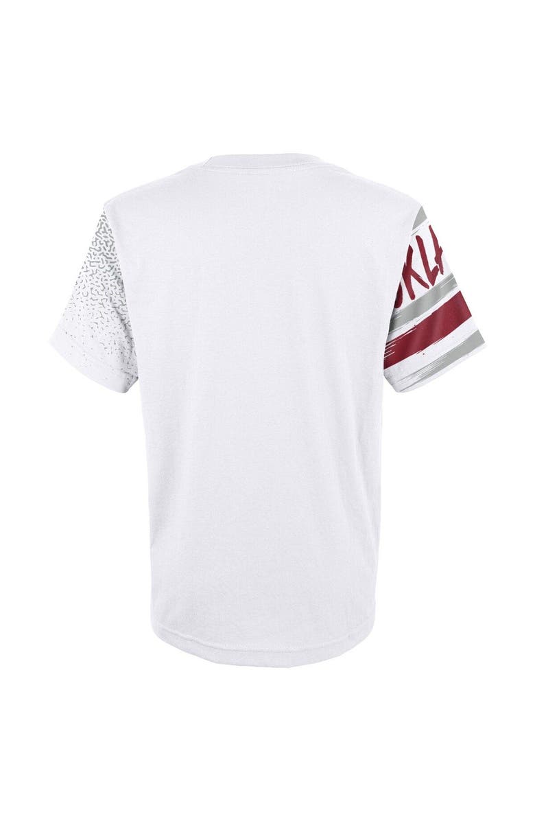 Outerstuff Preschool White Oklahoma Sooners Gametime Multi-Hit Oversized T-Shirt, Alternate, color, 