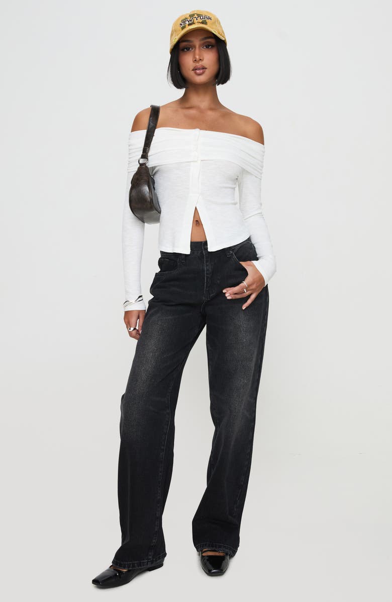 Princess Polly Victorea Off the Shoulder Top, Alternate, color, White