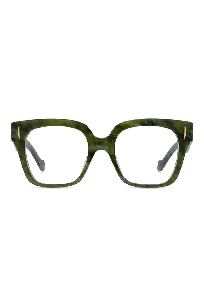 Anagram 51mm Square Optical Glasses, Main, color, SHINY DARK GREEN
