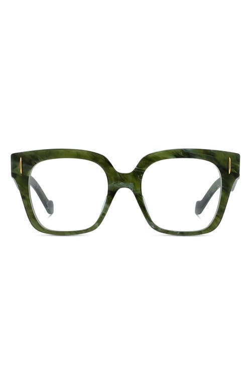 Loewe Anagram 51mm Square Optical Glasses In Green