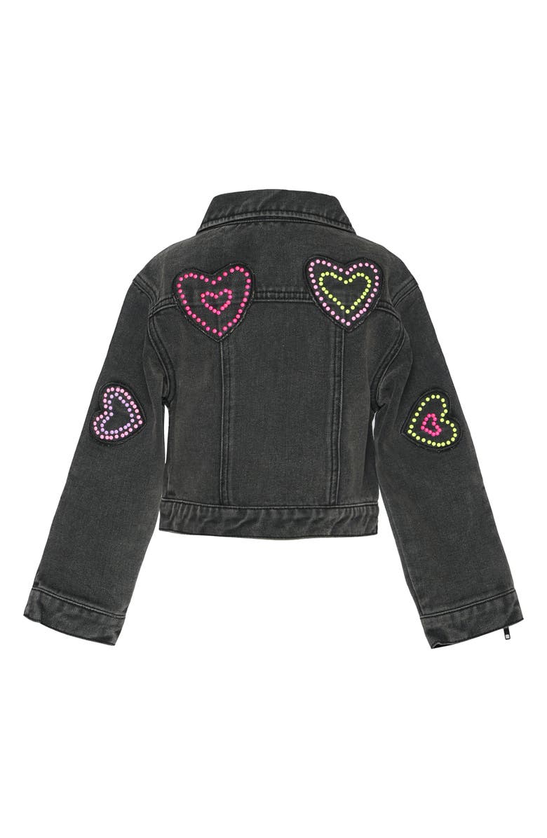 Baby Sara Kids' Embellished Denim Jacket, Alternate, color, Black