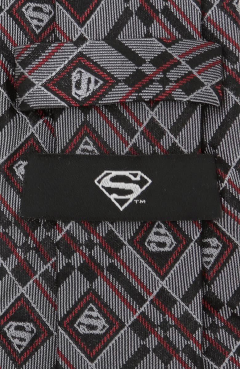 Cufflinks, Inc. DC Comics Superman Geometric Gray Silk Tie, Alternate, color, Silver