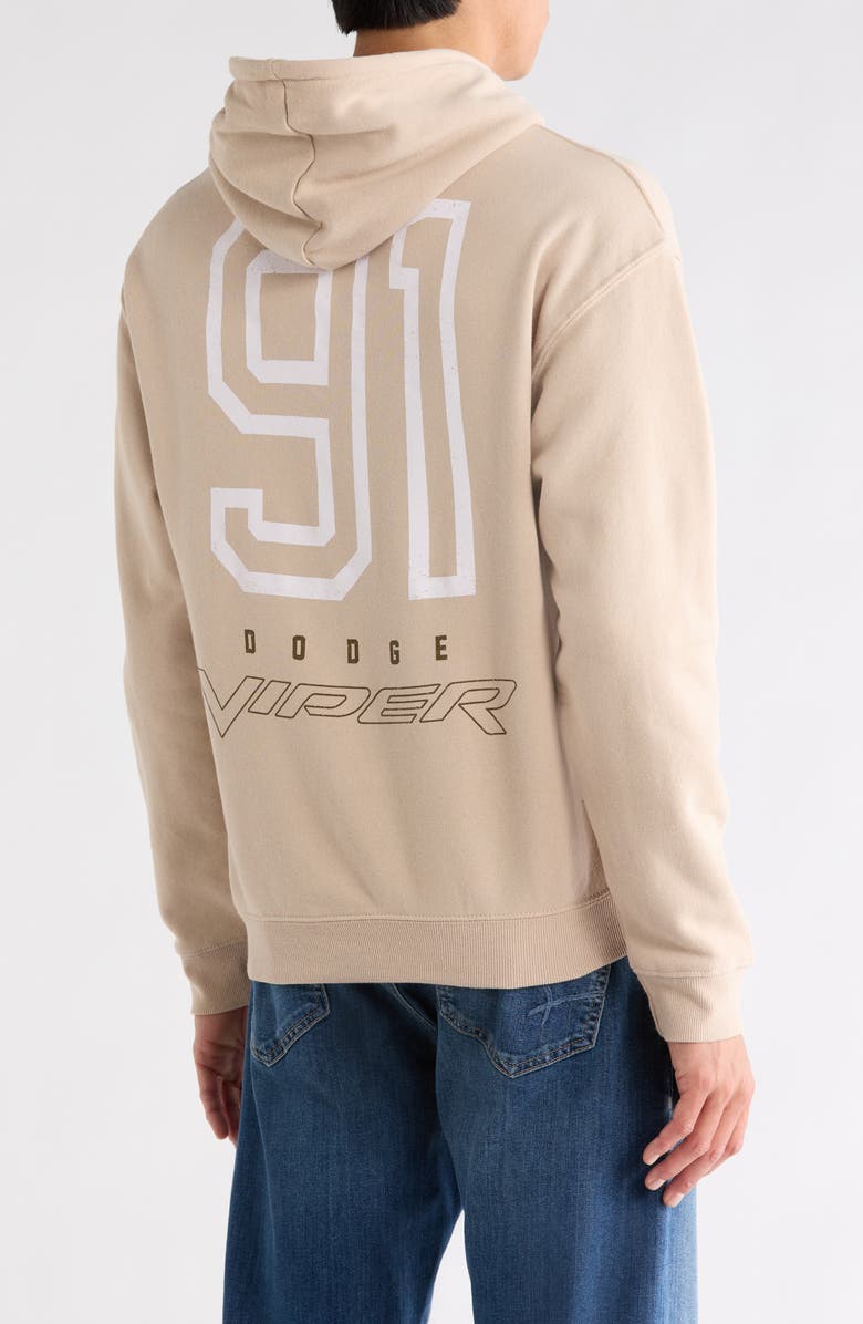 Goodie Two Sleeves Dodge Viper Big 91 Graphic Hoodie, Alternate, color, Lark