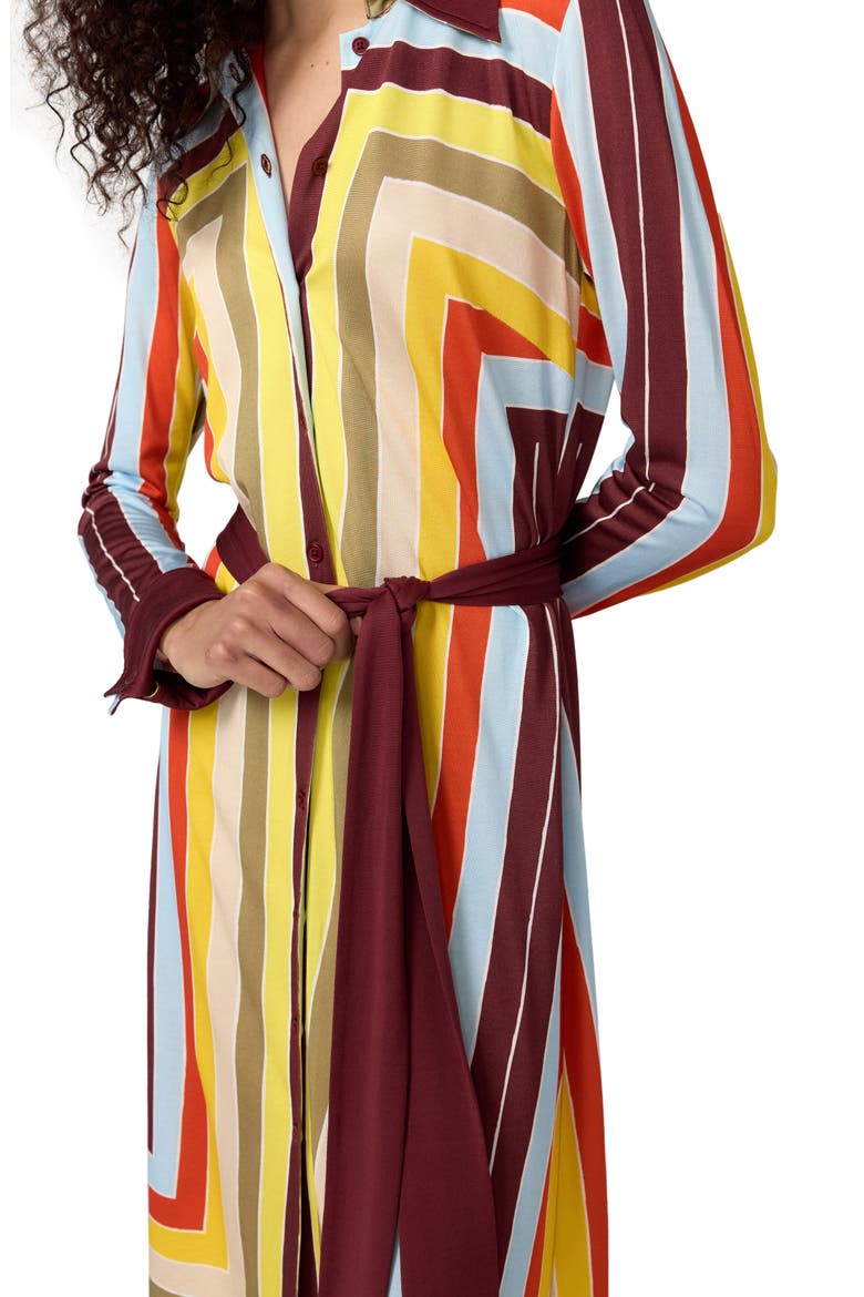 The Diane Stripe Long Sleeve Jersey Shirtdress, Alternate, color, DORIAN STRIPE MULTI