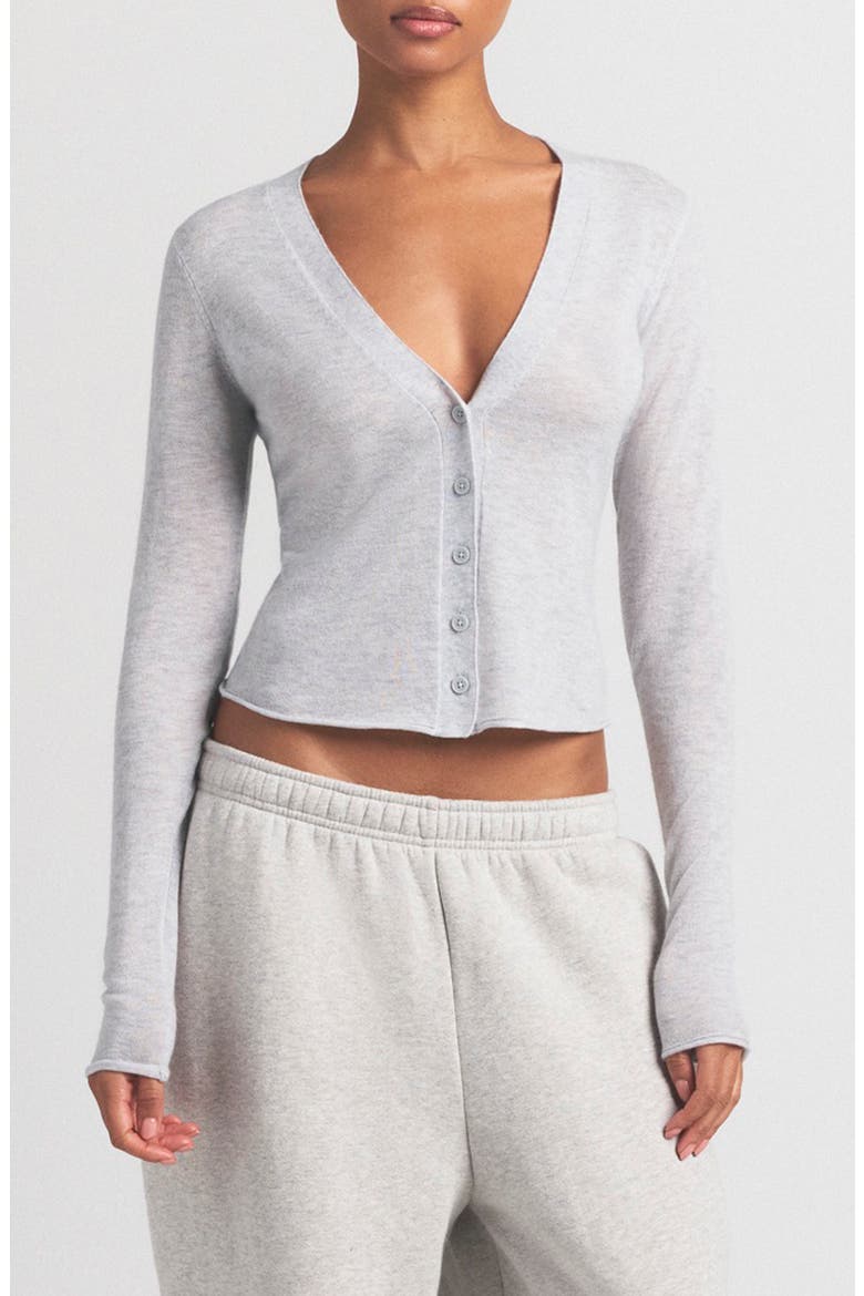 Featherweight Cashmere Cardigan, Main, color, LIGHT HEATHER GREY