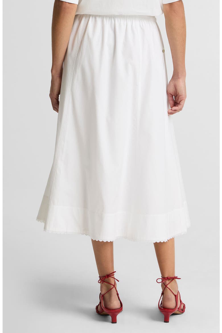Scalloped Cotton Maxi Skirt, Alternate, color, OPTIC WHITE