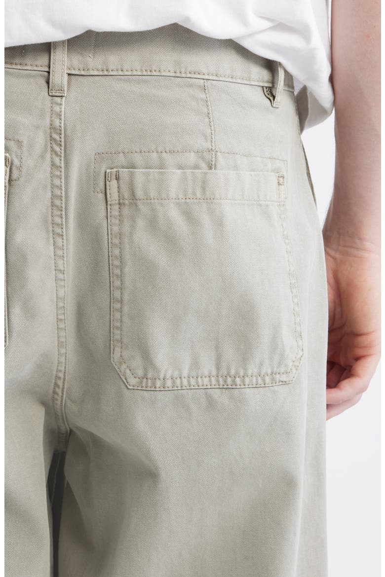Herringbone Pleated Barrel Pants, Alternate, color, STONE