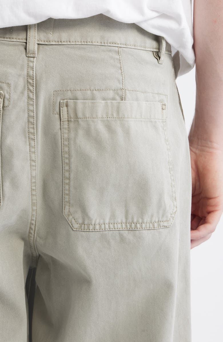 Topman Herringbone Pleated Barrel Pants, Alternate, color, Stone