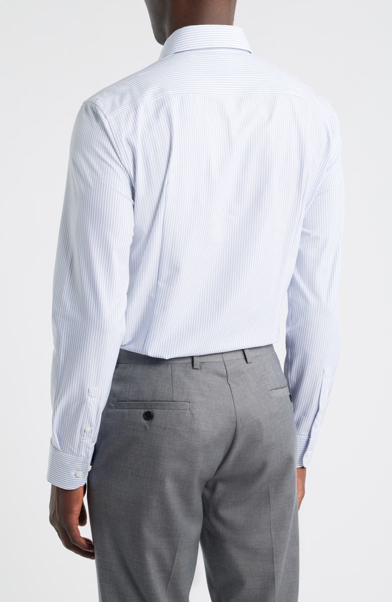 BOSS Hank Kent Slim Fit Performance Twill Dress Shirt, Alternate, color, Light/ Pastel Blue