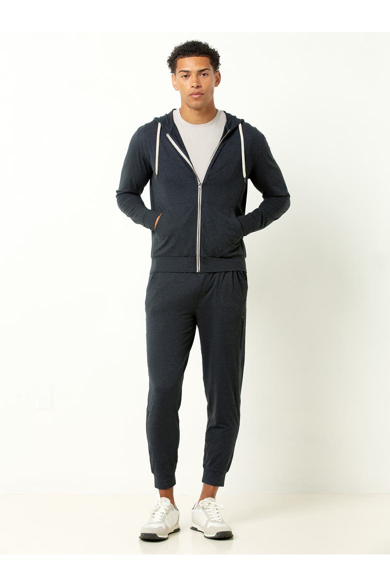 Everyday Full Zip Hoodie, Alternate, color, Heather Navy