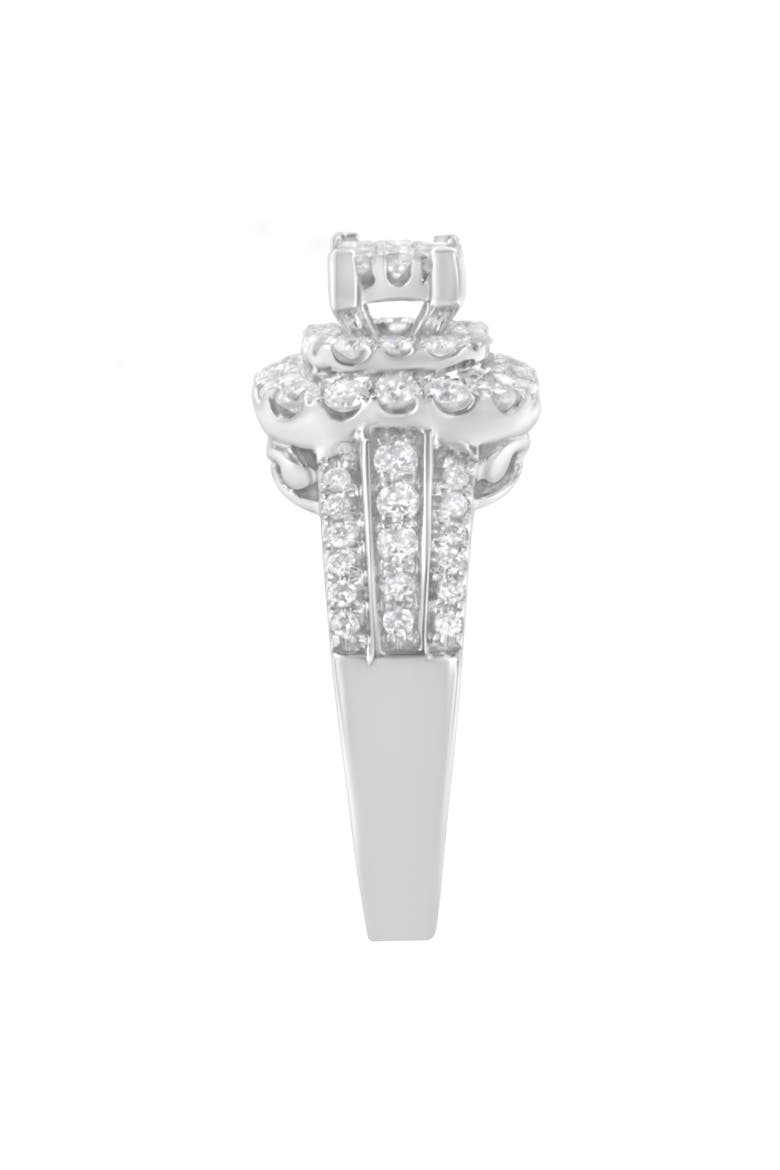 14K White Gold Diamond Vintage Ring, Alternate, color, White