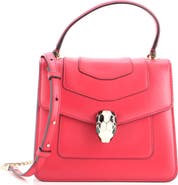 Pre-Owned Bvlgari Serpenti Forever Top Handle Bag Leather Small