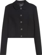 Versace Medusa 
95 Double Face Virgin Wool Crepe Crop Jacket