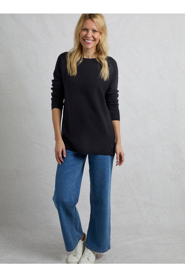 Dalla Knitted Crew Neck Jumper, Alternate, color, Dark Navy