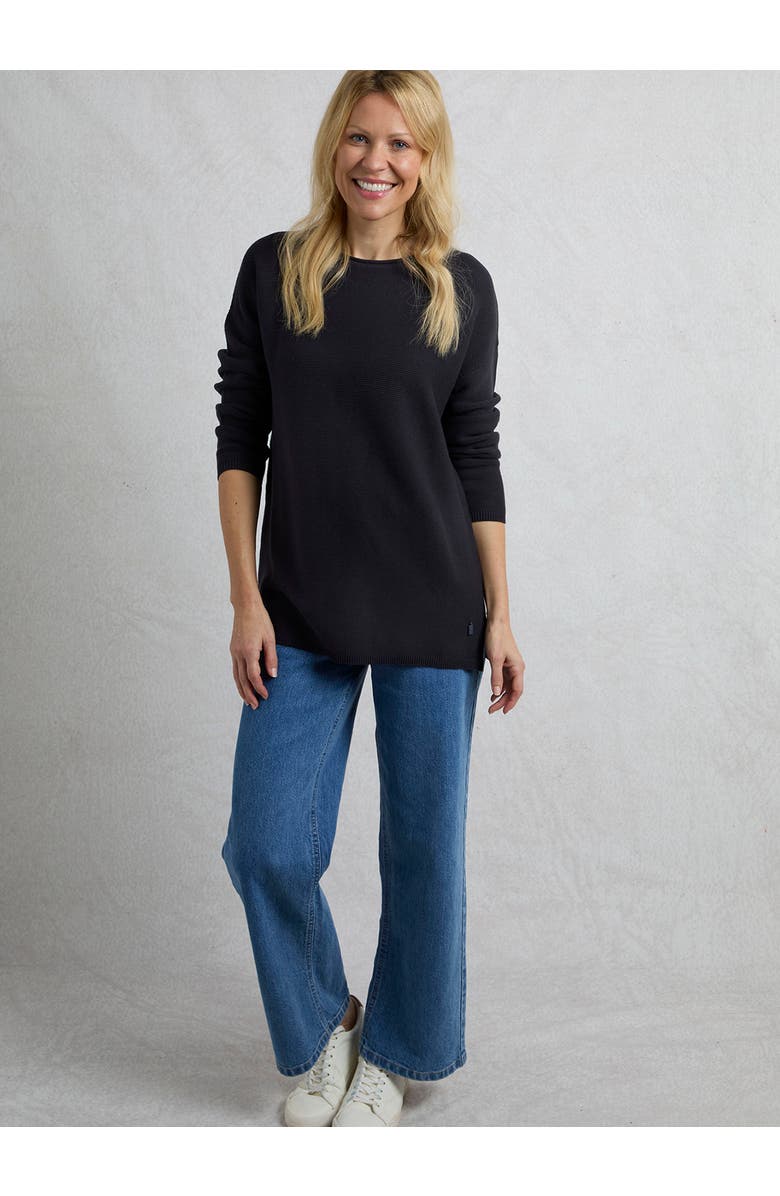 Weird Fish Dalla Knitted Crew Neck Jumper, Alternate, color, Dark Navy