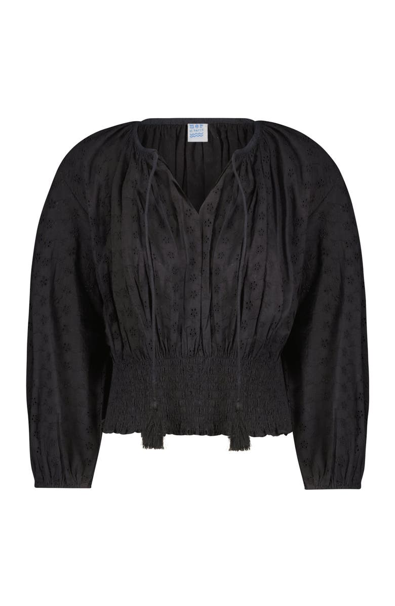 Mer St. Barth Lola Blouse, Main, color, Black