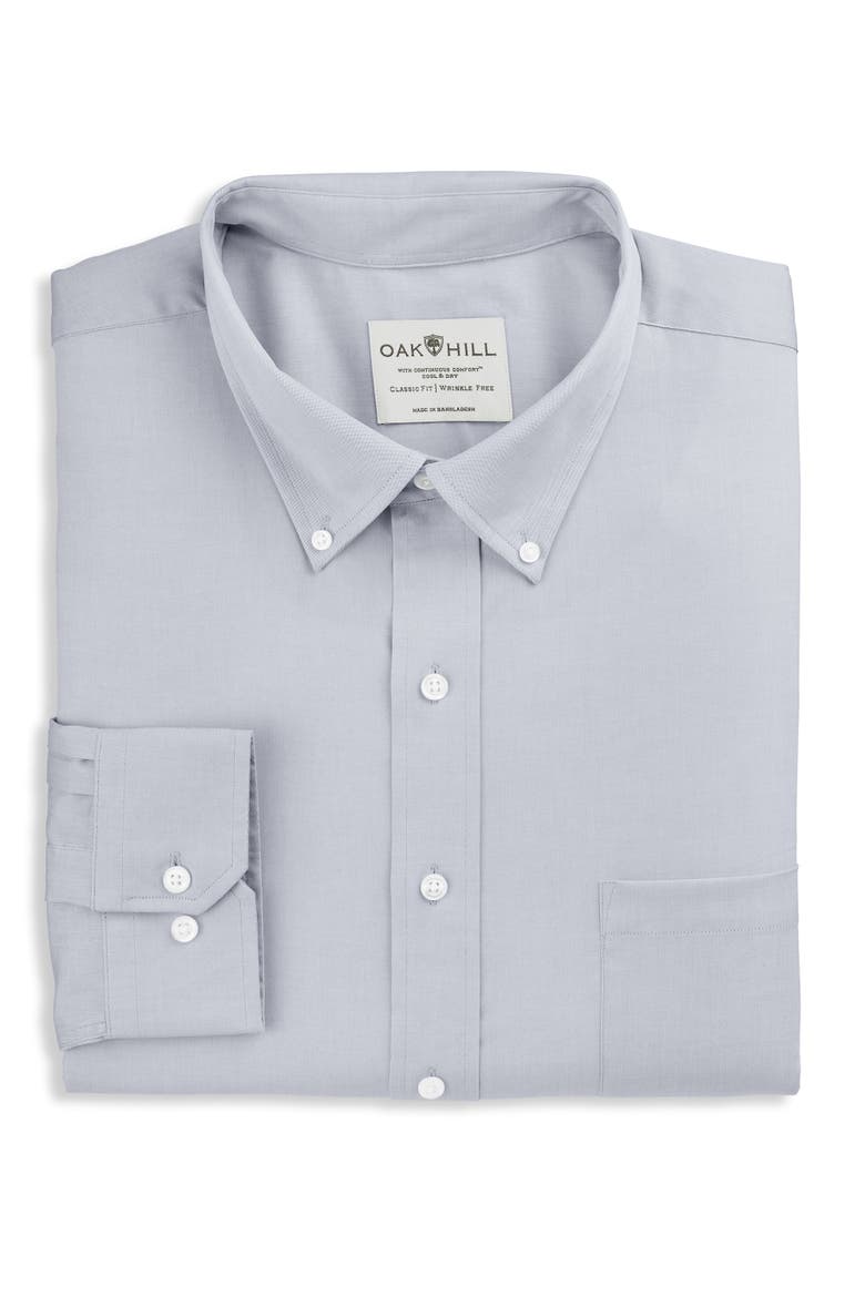 Pinpoint Oxford Dress Shirt, Main, color, GREY
