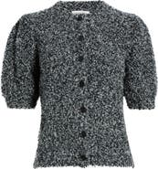 Nordstrom Puff Sleeve Textured Cardigan