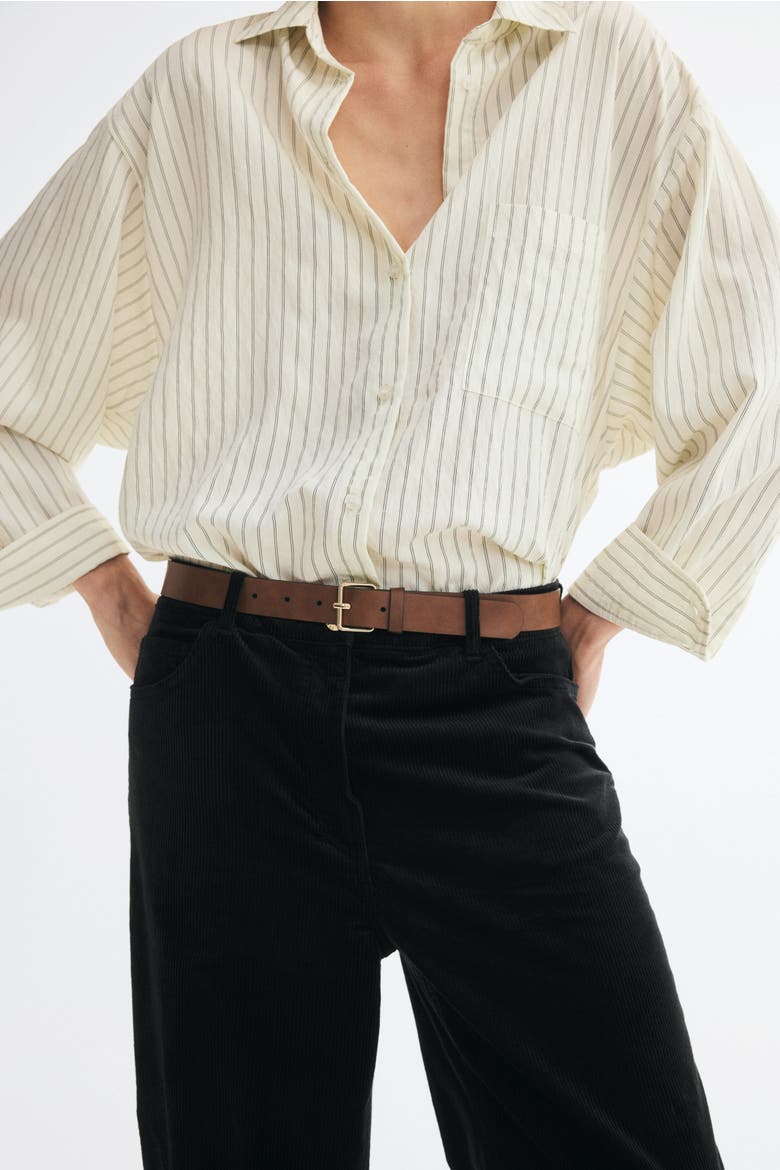 Cotton Corduroy Pants, Alternate, color, Black