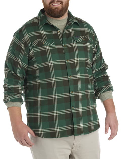 Big & Tall Flare Stretch Flannel Sport Shirt