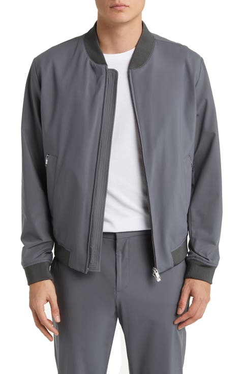 Slim Fit Jersey Bomber Jacket