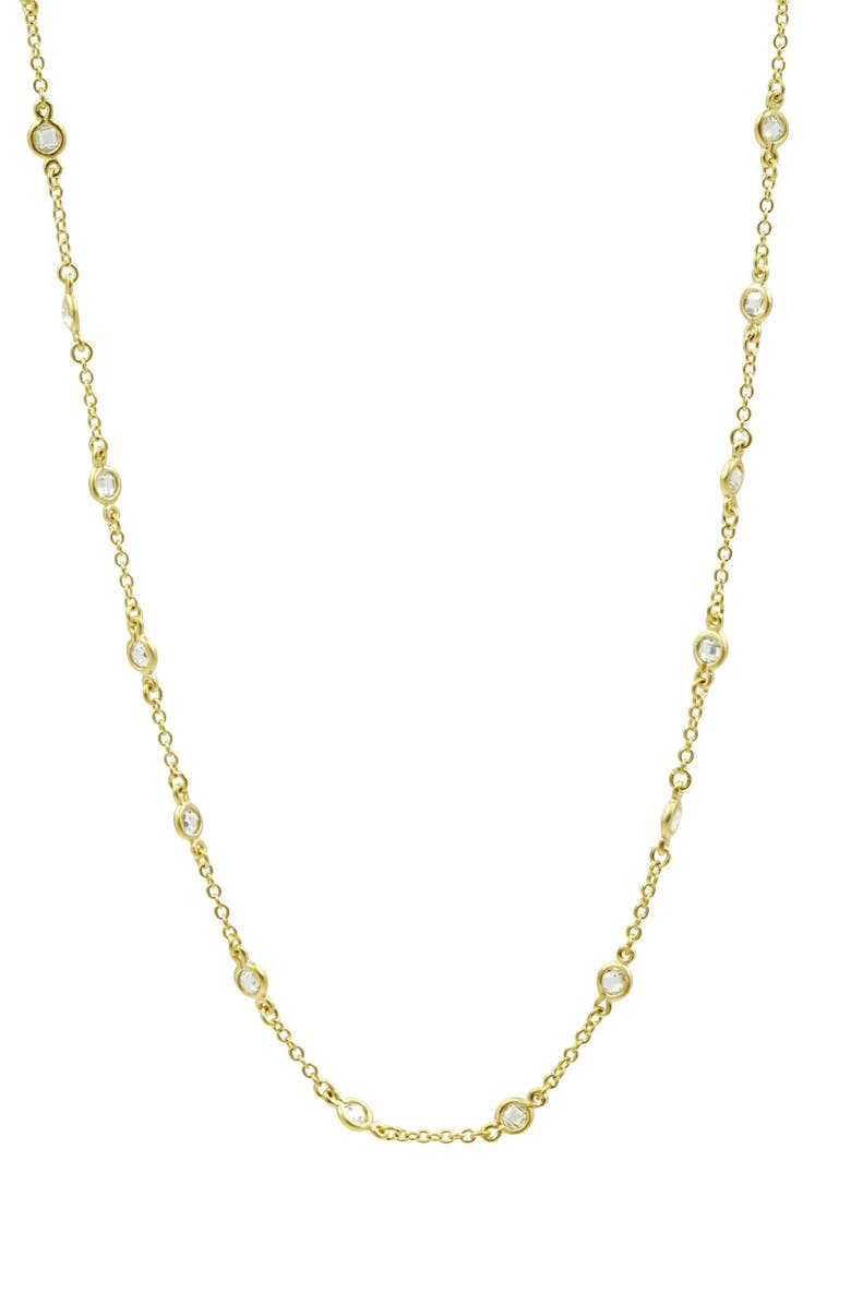 FREIDA ROTHMAN Mini Bezel Station Necklace, Main, color,