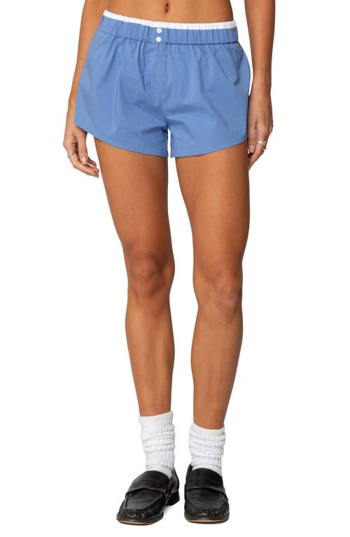 Edikted Danette Boxer Shorts In Blue